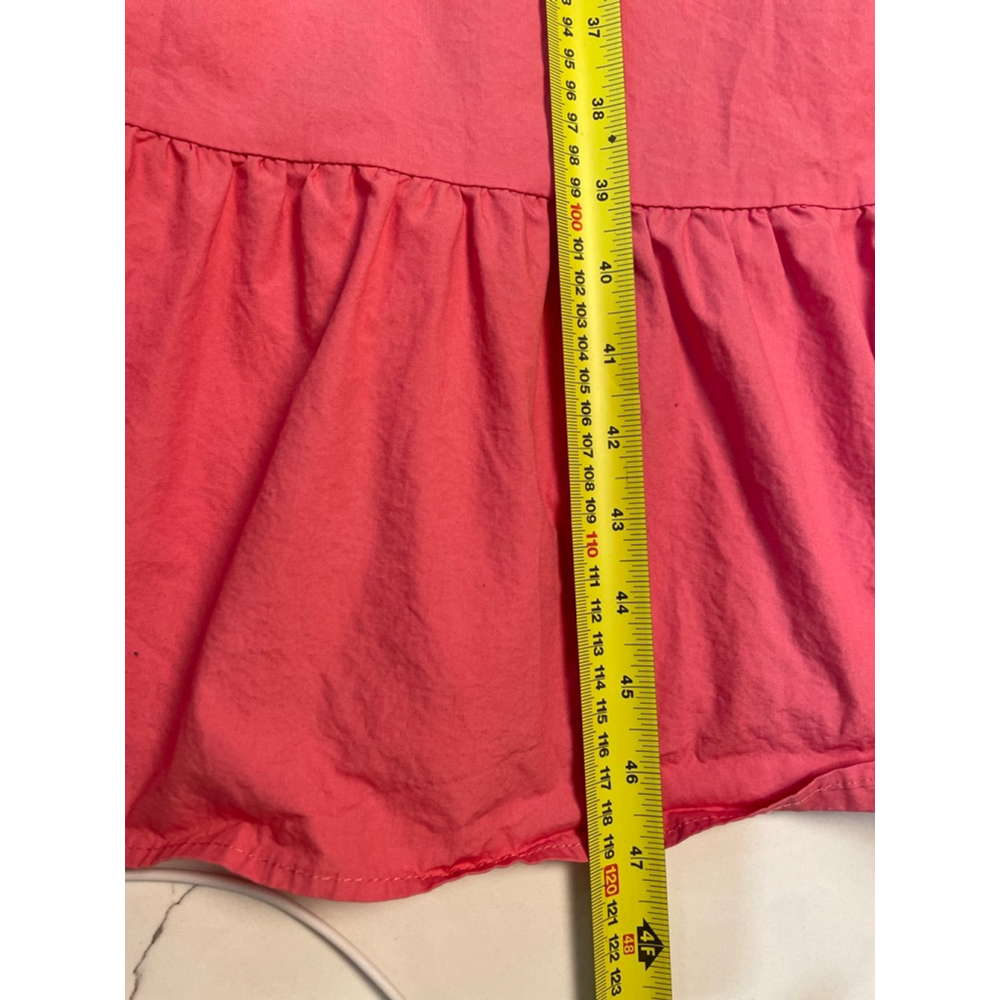 Ralph Lauren CHAPS Pink Milkmaid Tiered Midi Dress M Coquette Summer Preppy - Picture 8 of 8
